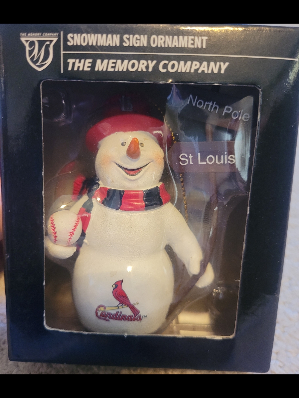 The Memory Company St. Louis Cardinals Snowman Ornament - White & Red